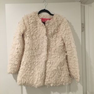 Bernardo white faux fur jacket.